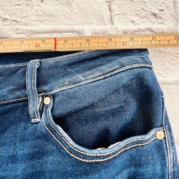 KanCan For Maurices Jeans Women's Plus 24 Dark Wash Button Fly Ripped Skinny - Picture 7 of 10